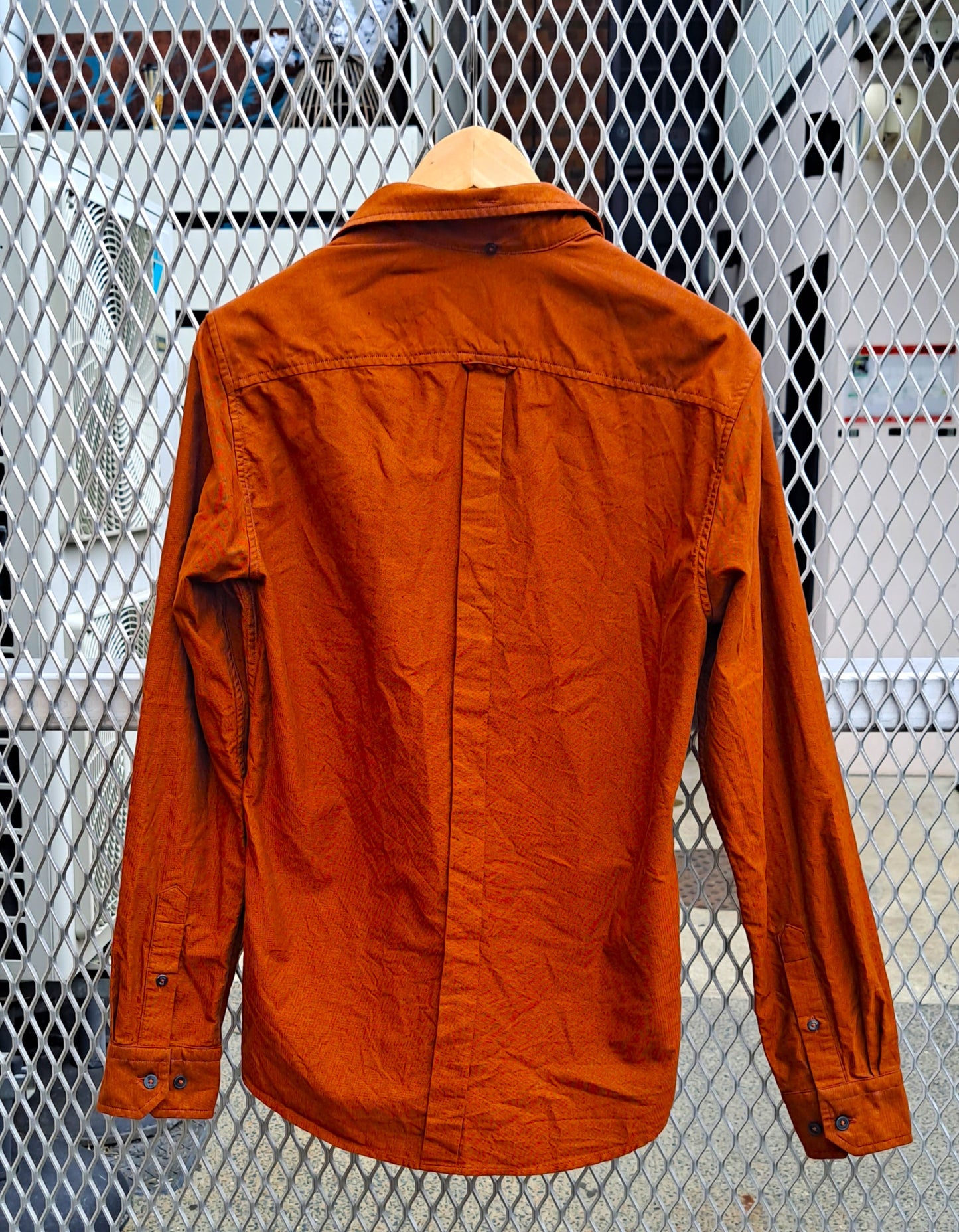 Paul Smith Men’s Oxford Shirt – Burnt Orange Organic Cotton – Regular Fit (Small) 2020s