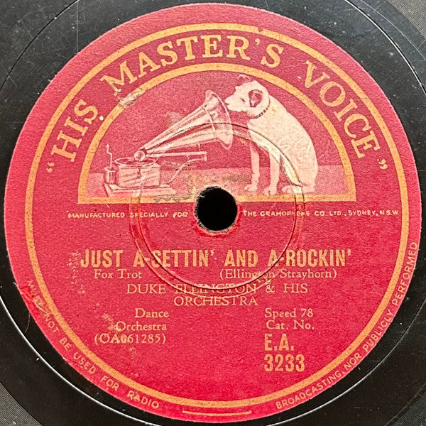 Duke Ellington And His Orchestra : Take The "A" Train / Just A-Settin' And A-Rockin' (Shellac, 10")