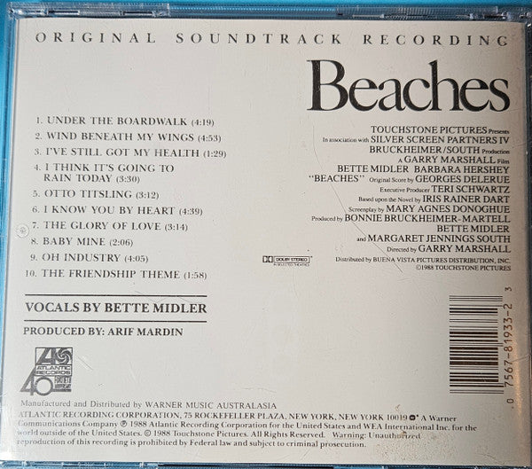 Bette Midler : Beaches (Original Soundtrack Recording) (CD, Album)