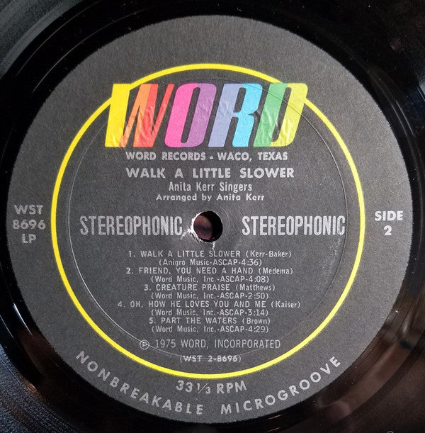 The Anita Kerr Singers : Walk A Little Slower (LP, Album)