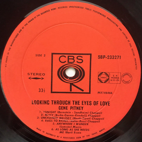 Gene Pitney : Looking Through The Eyes Of Love (LP, Album)