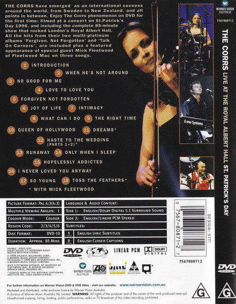 The Corrs : Live At The Royal Albert Hall - St. Patrick's Day (DVD-V, PAL, Dou)