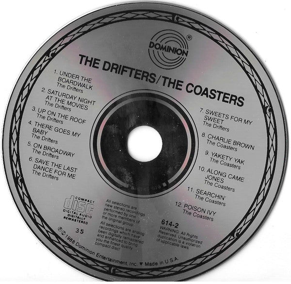 The Drifters / The Coasters : Best Of 2 Super Groups On 1 Great Compact Disc (CD, Comp)