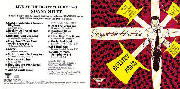 Sonny Stitt : Live at the Hi-Hat, Vol. 2 (CD, Album, Mono, RE)