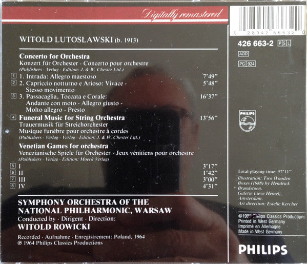 Lutosławski*, Witold Rowicki : Concerto For Orchestra / Funeral Music For String Orchestra / Venetian Games (CD, RE, RM)