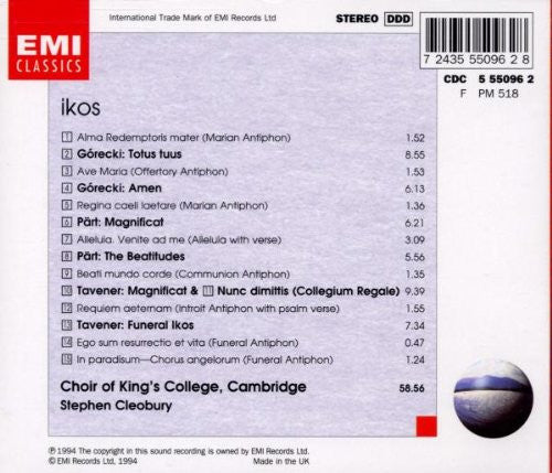 Górecki* · Tavener* · Pärt* - Choir Of King's College, Cambridge*, Stephen Cleobury : Ikos (CD)