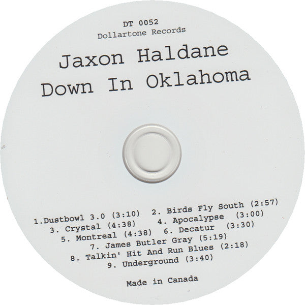 Jaxon Haldane : Down In Oklahoma (CDr, Album)