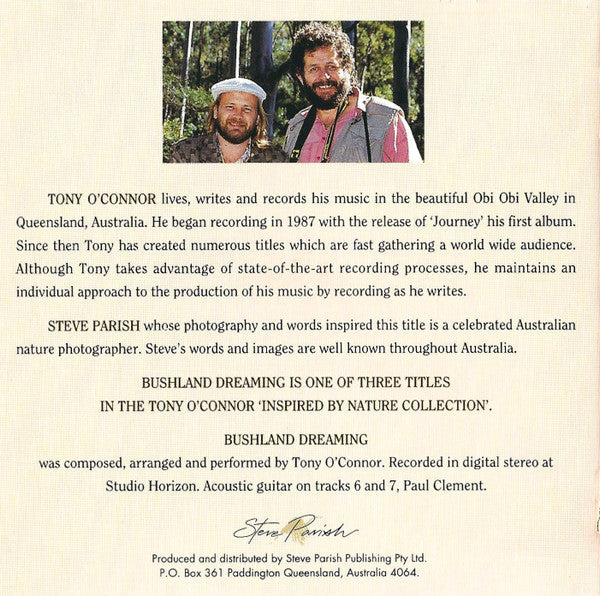 Tony O'Connor (2) : Bushland Dreaming (CD, Album)
