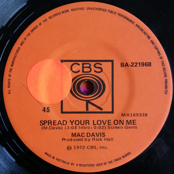 Mac Davis : Dream Me Home (7", Single)