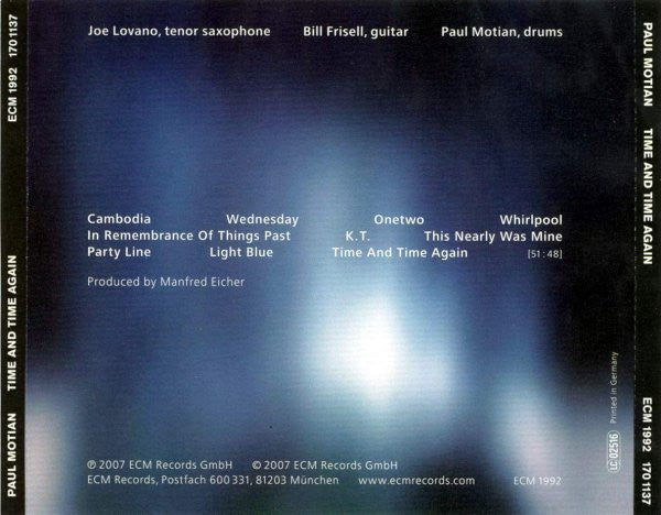 Paul Motian : Time And Time Again (CD, Album)