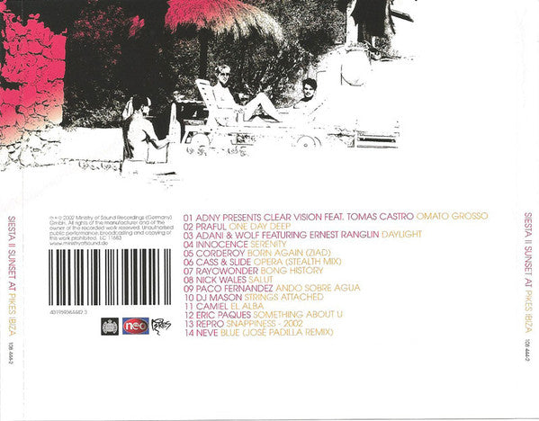 Various : Siesta II Sunset At Pikes Ibiza (CD, Album, Comp)