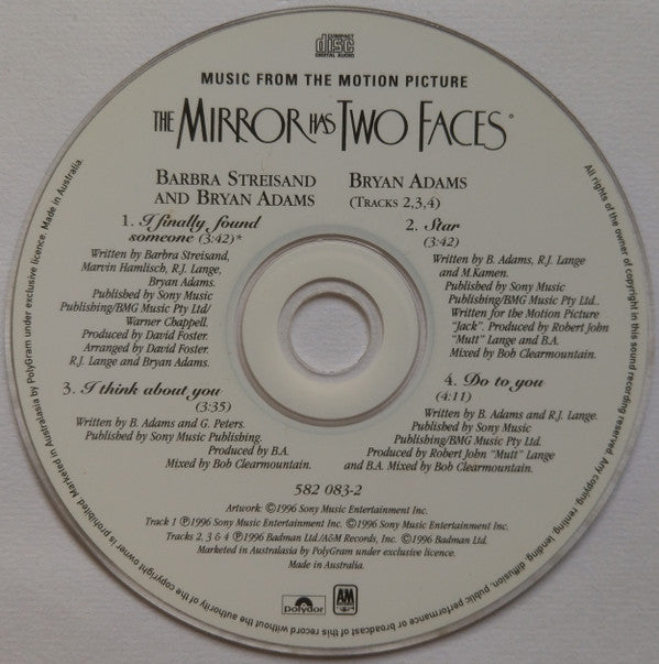 Barbra Streisand, Bryan Adams : I Finally Found Someone (CD, Single)