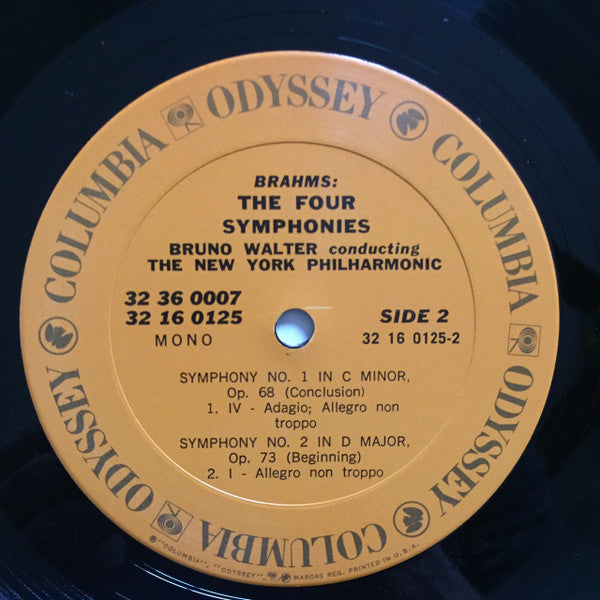 Johannes Brahms, Bruno Walter, The New York Philharmonic* : The Four Symphonies (Box + 3xLP, Comp, Mono)