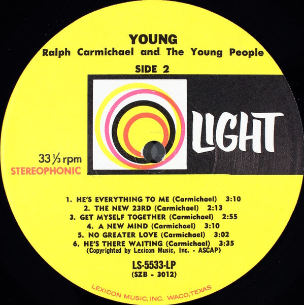 Ralph Carmichael And The Young People : Young (LP, Album)