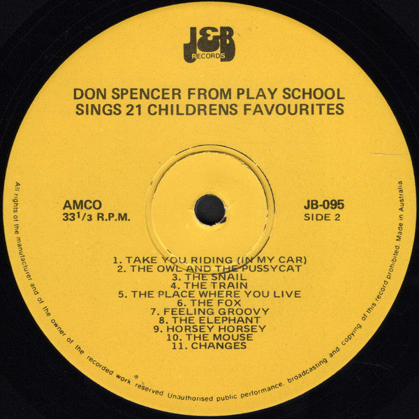 Don Spencer : Play School (LP, Album)