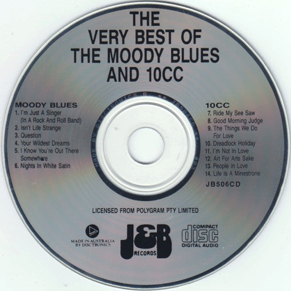 The Moody Blues, 10cc : The Very Best Of The Moody Blues and 10CC (CD, Comp)