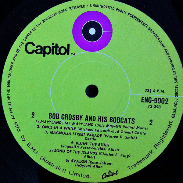 Bob Crosby And His Bobcats* : Bob Crosby And His Bobcats (LP, Mono)
