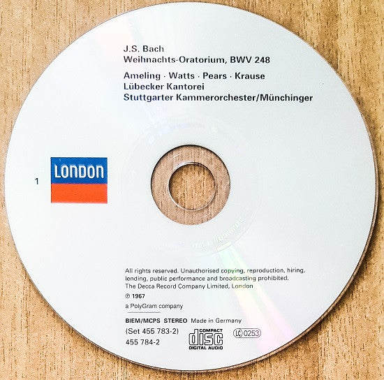 Johann Sebastian Bach, Elly Ameling, Helen Watts, Peter Pears, Hermann Prey, Tom Krause, Stuttgarter Kammerorchester, Karl Münchinger : Sacred Masterworks (10xCD, RE + Box, Comp)