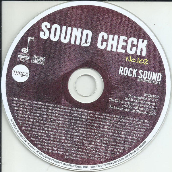 Various : Sound Check No. 102 (CD, Comp, Promo)