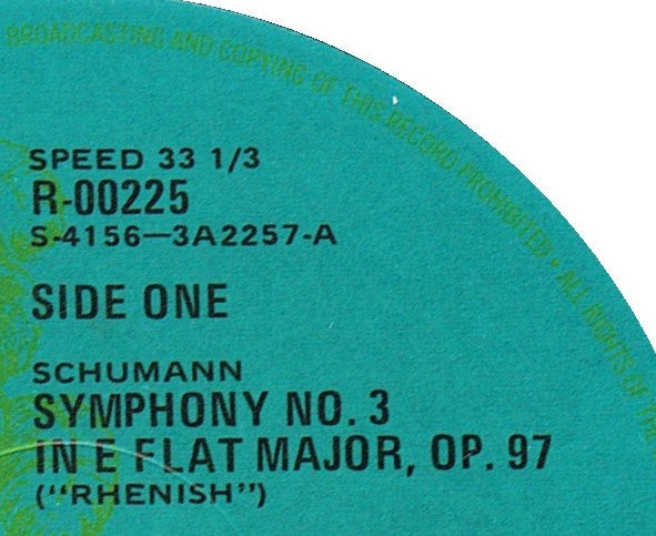 Robert Schumann, Bamberg Symphony Orchestra*, Robert Heger : Symphony No. 3 ("Rhenish") / Manfred Overture (LP, Album, Club, RE)