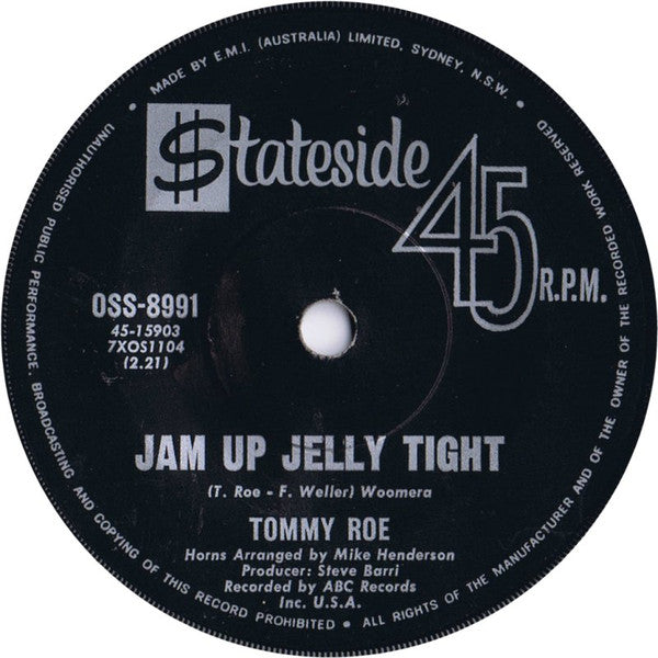 Tommy Roe : Jam Up Jelly Tight / Moontalk (7")