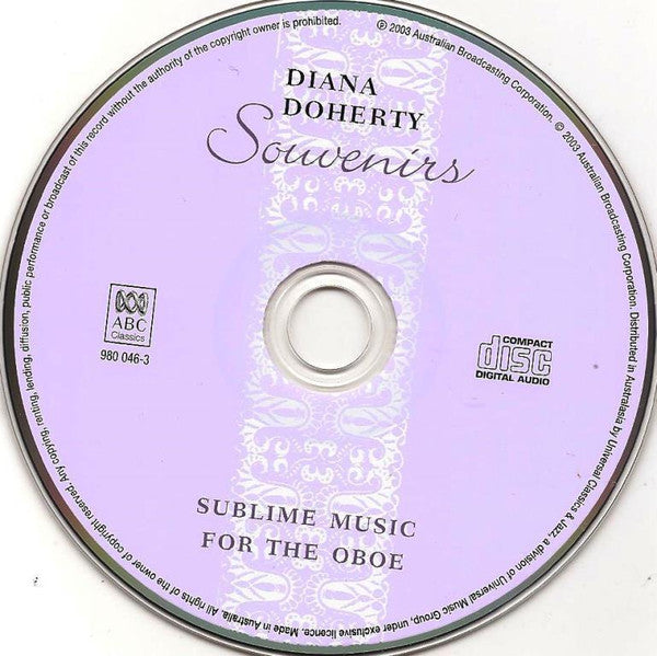 Diana Doherty (2) : Souvenirs - Sublime Music For The Oboe (CD, Album)