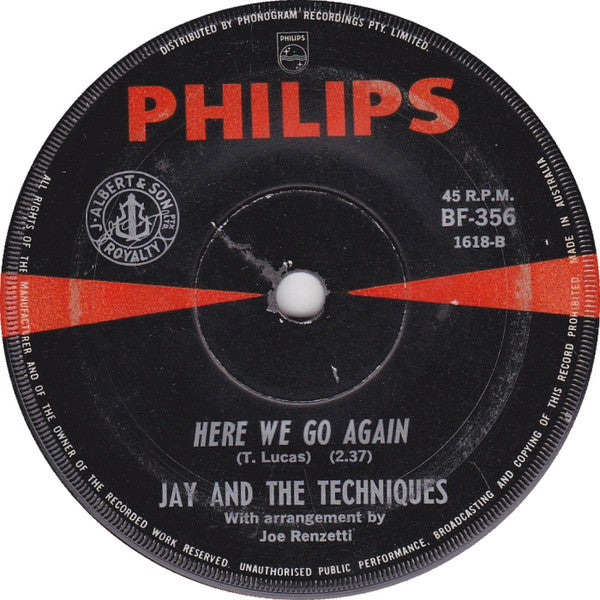 Jay & The Techniques : Keep The Ball Rollin' (7", Single)