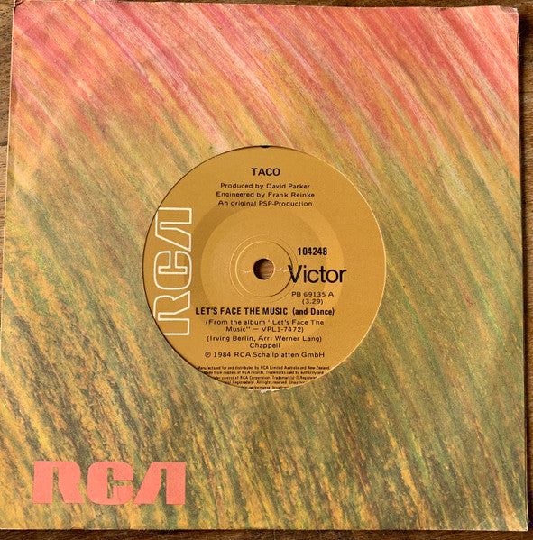 Taco : Let's Face The Music (And Dance) / Sayonara ('Till We Meet Again) (7", Single)
