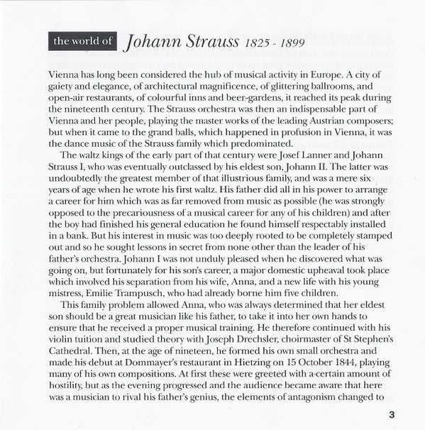 Johann Strauss*, Vienna Philharmonic Orchestra*, Willi Boskovsky : The World Of Johann Strauss (CD, Comp, RE, RM, ADR)