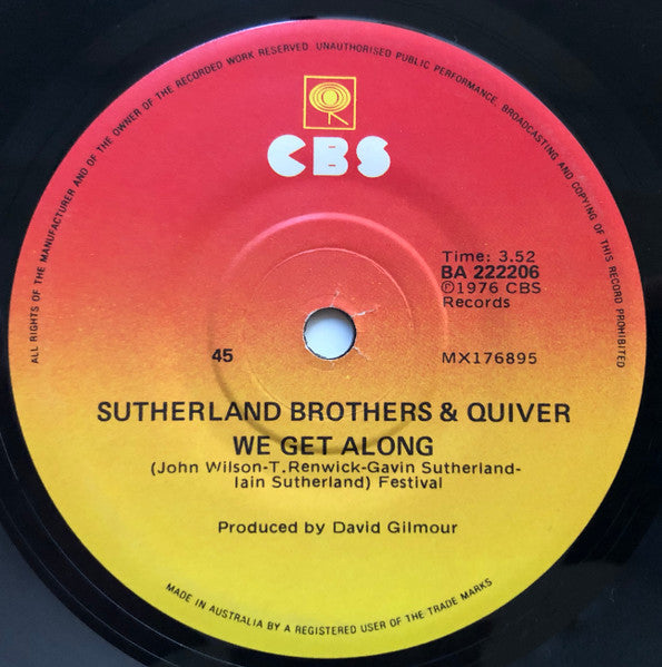 Sutherland Brothers & Quiver : Arms Of Mary (7", Single)