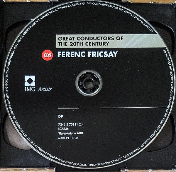 Ferenc Fricsay, Paul Dukas • Zoltán Kodály • Dmitri Shostakovich • Paul Hindemith • Johann Strauss Jr. • Ludwig van Beethoven • Wolfgang Amadeus Mozart : Great Conductors Of The 20th Century (2xCD, Comp, RM)