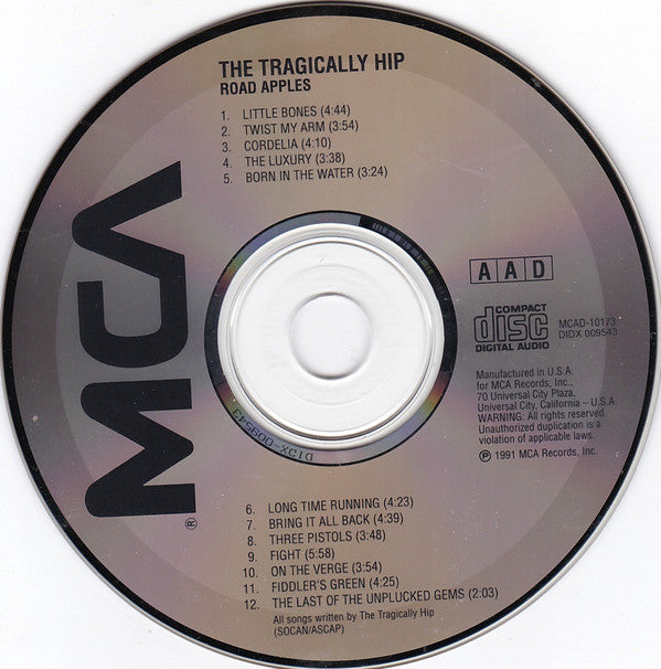 The Tragically Hip : Road Apples (CD, Album)