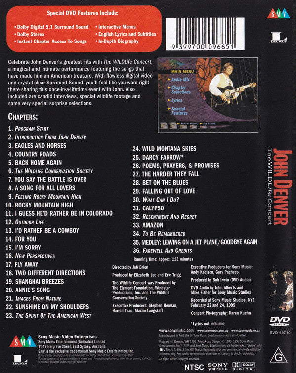 John Denver : The Wildlife Concert (DVD-V, NTSC)