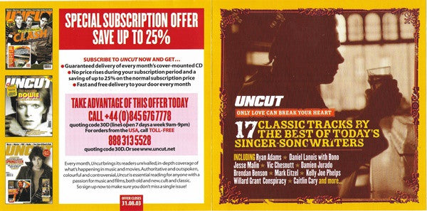 Various : Only Love Can Break Your Heart (17 Classic Tracks By The Best Of Today's Singer-Songwriters) (CD, Comp)