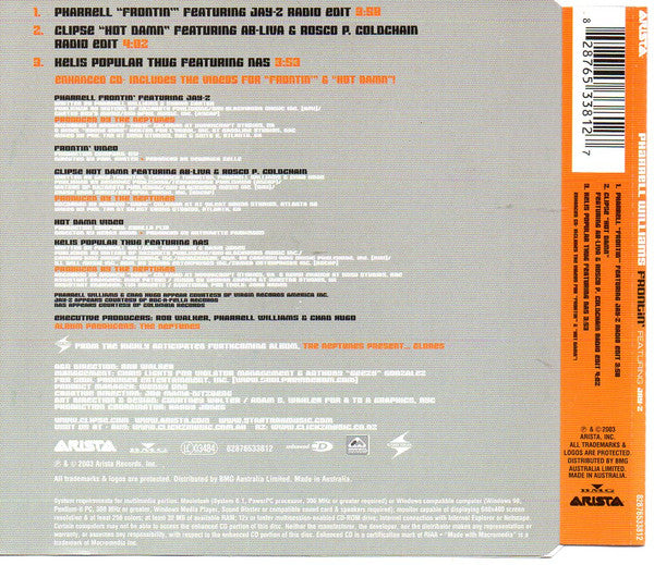Pharrell Williams featuring Jay-Z : Frontin' (CD, Single, Enh)