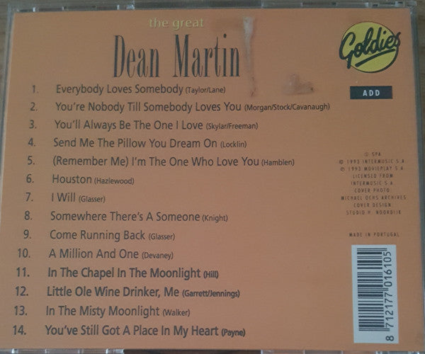 Dean Martin : The Great Dean Martin (CD, Comp)