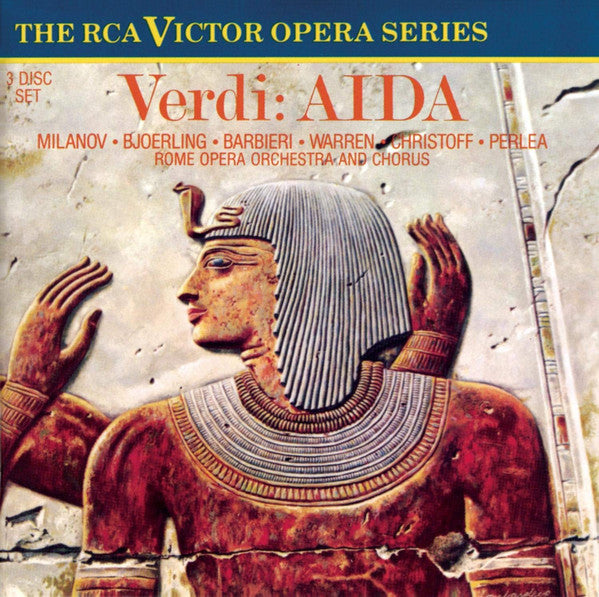 Giuseppe Verdi / Zinka Milanov • Jussi Björling • Fedora Barbieri • Leonard Warren • Boris Christoff • Jonel Perlea • Orchestra Del Teatro Dell'Opera Di Roma And Coro Del Teatro Dell'Opera Di Roma : Aida (3xCD, Album, Mono, RM + Box, RE)