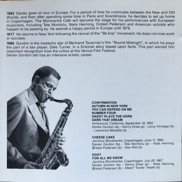 Dexter Gordon Quartet : 1955-1967 (CD, Comp)
