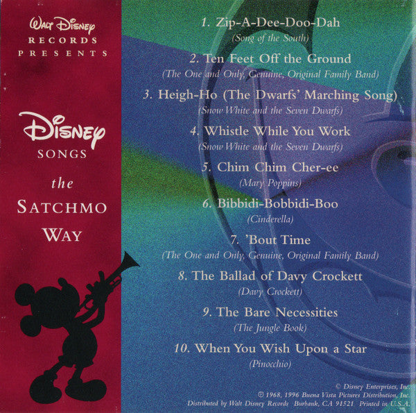 Louis Armstrong : Disney Songs The Satchmo Way (CD, Album, RE)