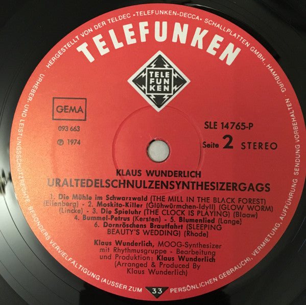 Klaus Wunderlich : Uraltedelschnulzensynthesizergags (LP, Album)