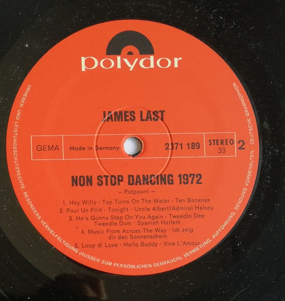 James Last : Non Stop Dancing 1972 (LP, Album, P/Mixed)