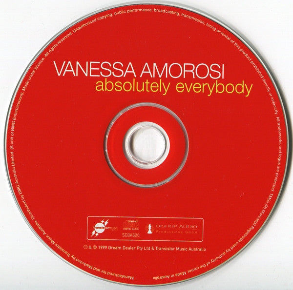 Vanessa Amorosi : Absolutely Everybody (CD, Single)