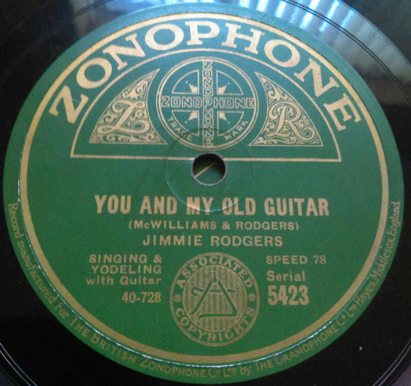 Jimmie Rodgers : My Little Lady / You And My Old Guitar (Shellac, 10")
