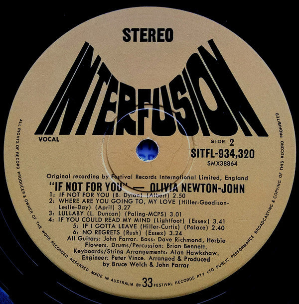 Olivia Newton-John : If Not For You (LP, Album, UK )