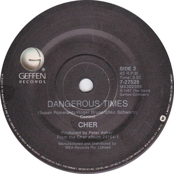 Cher And Peter Cetera : After All (Love Theme From Chances Are) (7", Single)