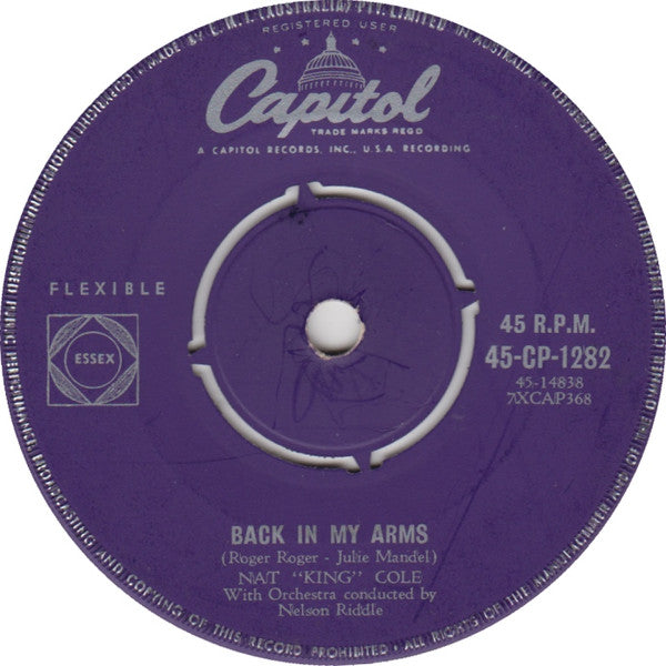 Nat "King" Cole* : Angel Smile (7", Single)