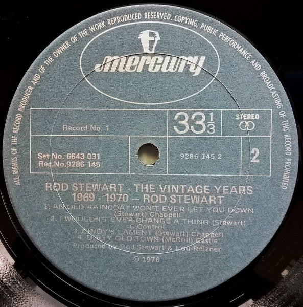 Rod Stewart : The Vintage Years 1969-70 (LP, Album, RE + LP, Album, RE + Comp)