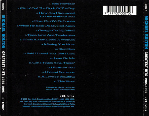 Michael Bolton : Greatest Hits (1985 - 1995) (CD, Comp, RM)