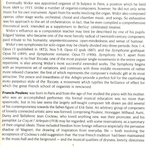 Poulenc*, Widor*, Guilmant* - Ian Tracey, BBC Philharmonic, Yan Pascal Tortelier : Guilmant/Widor/Poulenc: Organ Concertos (CD, Album)