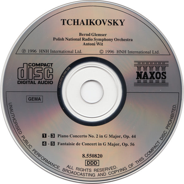 Tchaikovsky* - Bernd Glemser, Polish National Radio Symphony Orchestra*, Antoni Wit : Piano Concerto No. 2, Op. 44 / Concert Fantasy, Op. 56 (CD, Album)